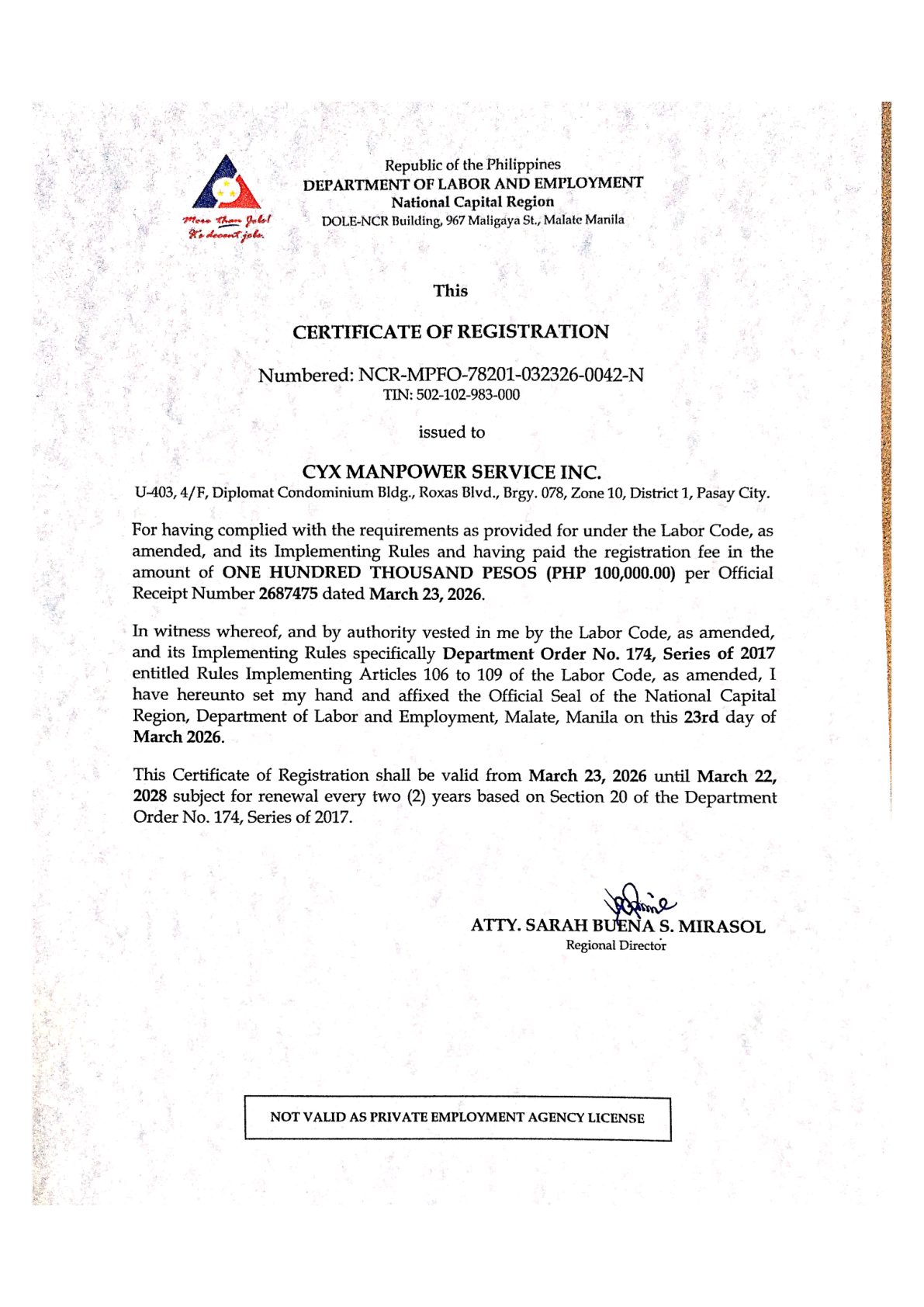 SSS Employer Registration